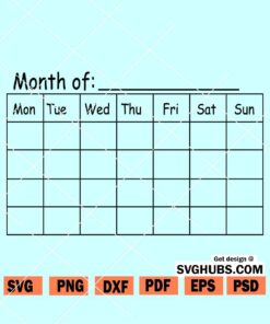 Monthly Planner SVG