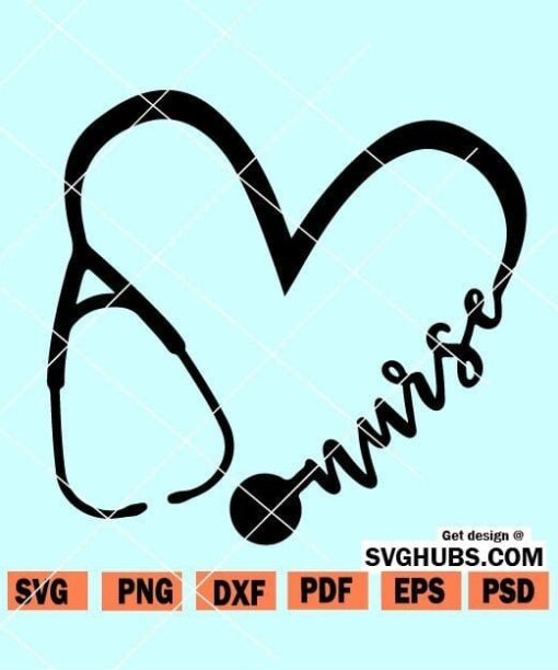 Heart Stethoscope SVG