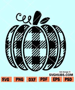 Buffalo Plaid Pumpkin SVG