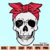 Skull with bandana SVG