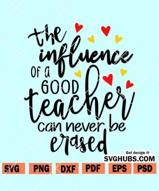 The Influence of a Good Teacher Can Never Be Erased SVG