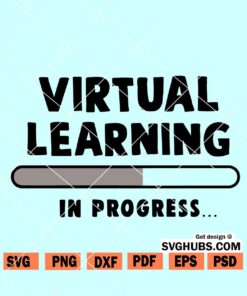 Virtual Learning in progress SVG