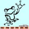 Waving frog SVG
