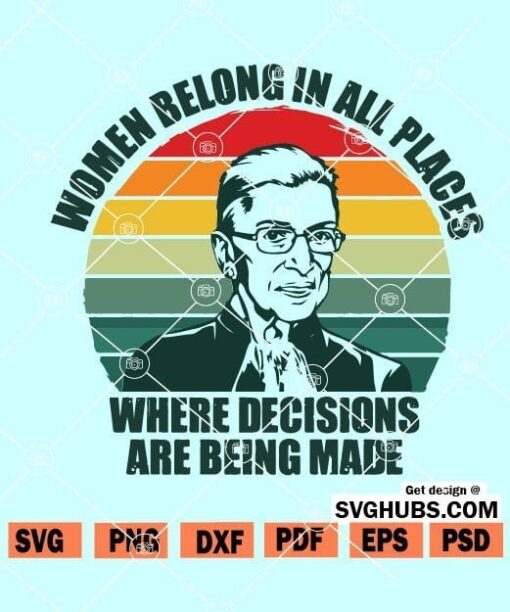 Women belong in all places where decisions are being made SVG