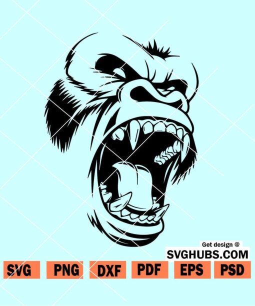 Gorilla Face SVG