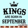 Kings are Born in September SVG file