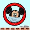 Mickey Mouse Wearing Face Mask SVG