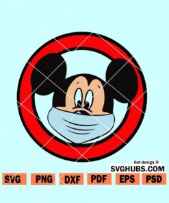 Mickey Mouse Wearing Face Mask SVG