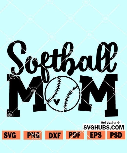 Softball mom SVG