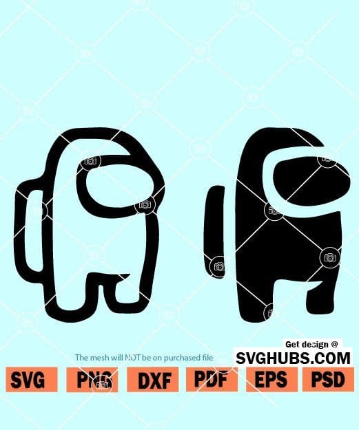 Bundle 195 Among Us Svg Among Us Silhouette Cut File Instant Download