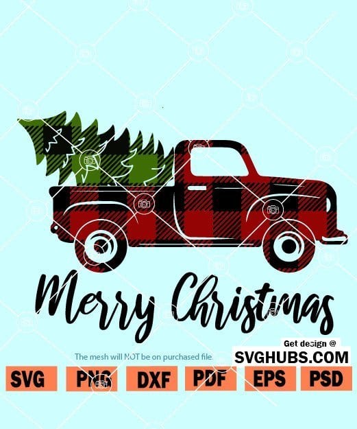 Christmas Truck SVG file