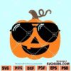 Pumpkin with sunglasses SVG