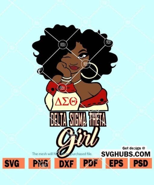 Delta Sigma Theta Girl SVG