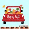 Fall truck with leaves SVG