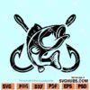 Fish and hook SVG