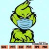 Grinch Wearing Face Mask SVG