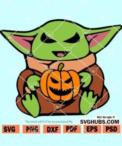 Baby Yoda Halloween SVG