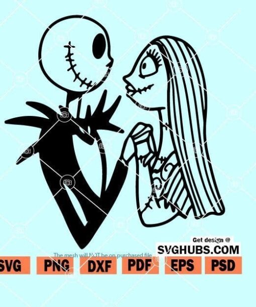 Jack Skellington and Sally SVG, Nightmare Before Christmas SVG