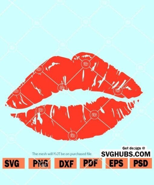 Lips Print SVG