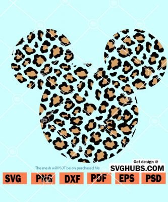 Leopard Mickey Mouse Head SVG - Svg Hubs