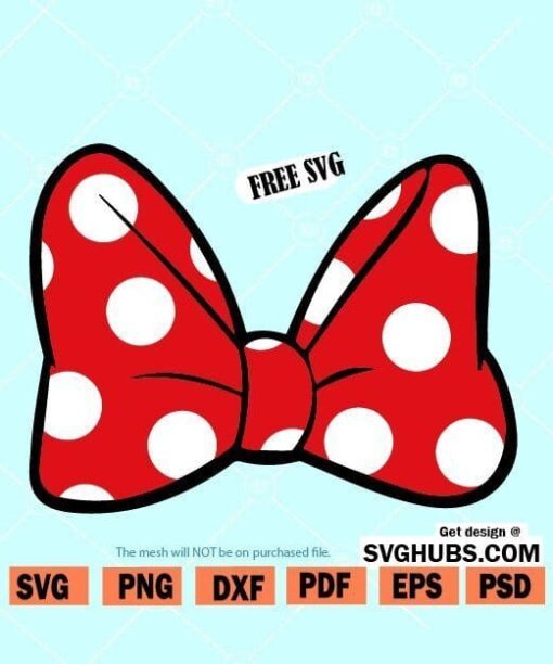 Minnie Mouse bow SVG free