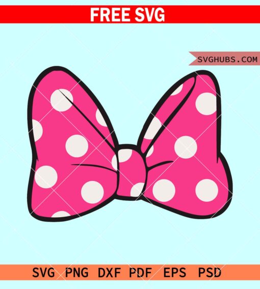 Minnie Mouse bow SVG free