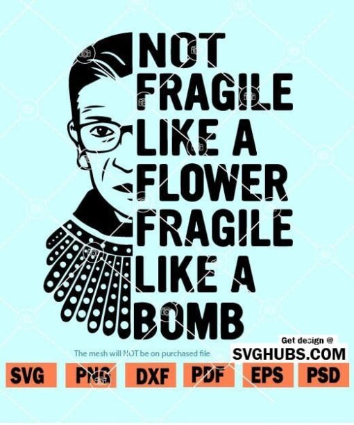 Not fragile like a flower fragile like a bomb SVG