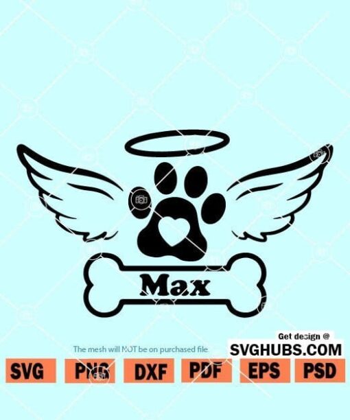 Pet Dog Memorial SVG