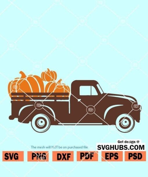 Pumpkin Truck SVG