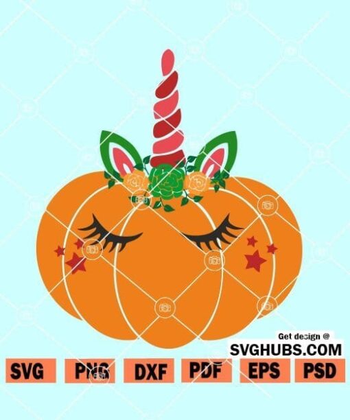 Pumpkin Unicorn SVG