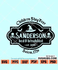 Sanderson Sisters Bed and Breakfast SVG