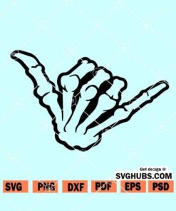 Skeleton shaka hand SVG