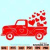 Valentines Red Truck SVG