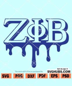 Zeta sorority dripping SVG