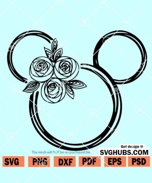 Floral Minnie SVG