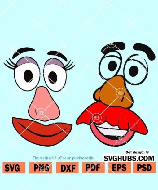 Mr and mrs potato SVG