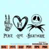 Peace love nightmare SVG