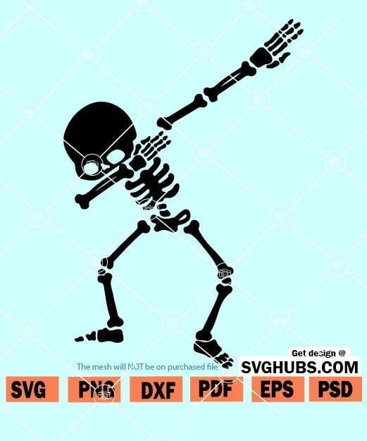 Dabbing Skeleton SVG