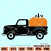 truck with pumpkin SVG