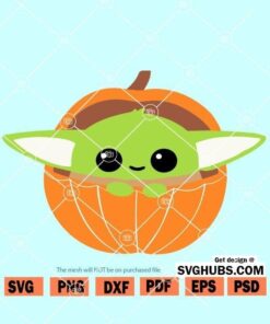 Baby Yoda in Pumpkin SVG