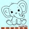 Baby Elephant SVG