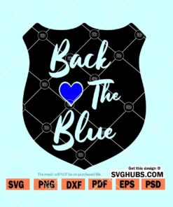 Back The Blue Heart SVG