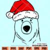 Bear with Santa hat SVG