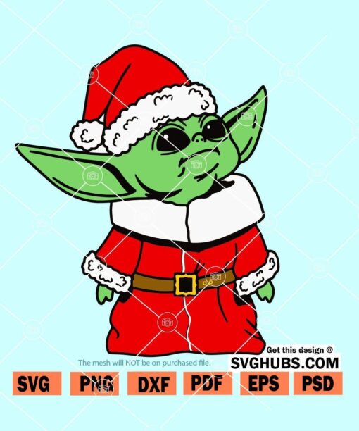 Christmas Baby Yoda SVG 01