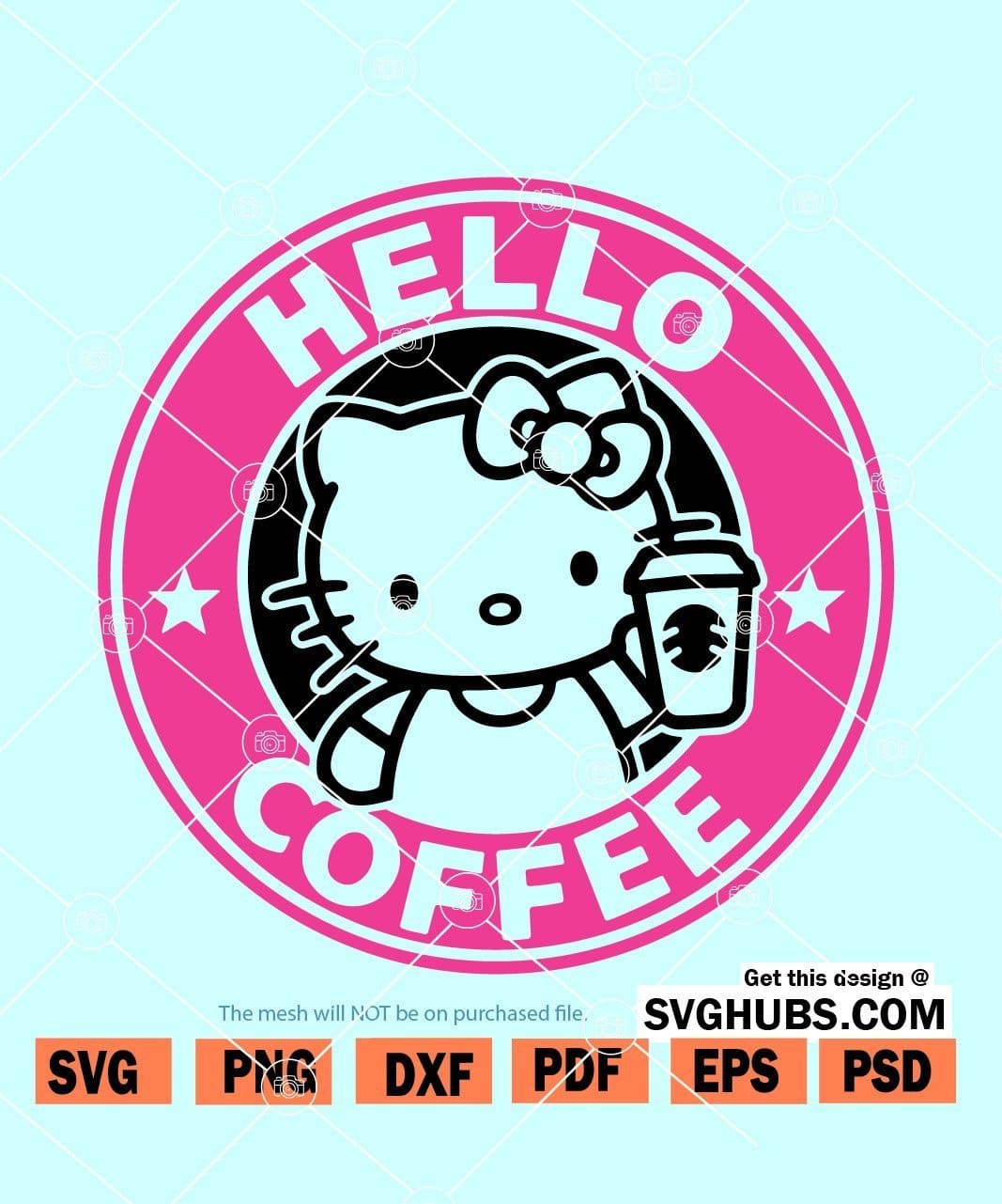 Hello Kitty Starbucks SVG, Hello Kitty Starbucks Logo SVG, Starbuck Cup SVG