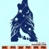 Howling wolf SVG