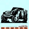 Jeep and mountain SVG