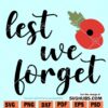 Lest We Forget SVG