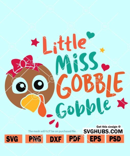 Little miss gobble gobble svg