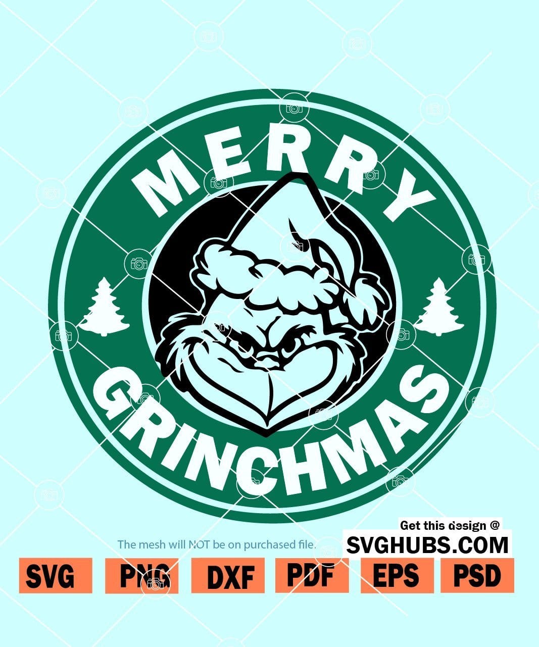 Merry Grinchmas Starbucks Logo SVG